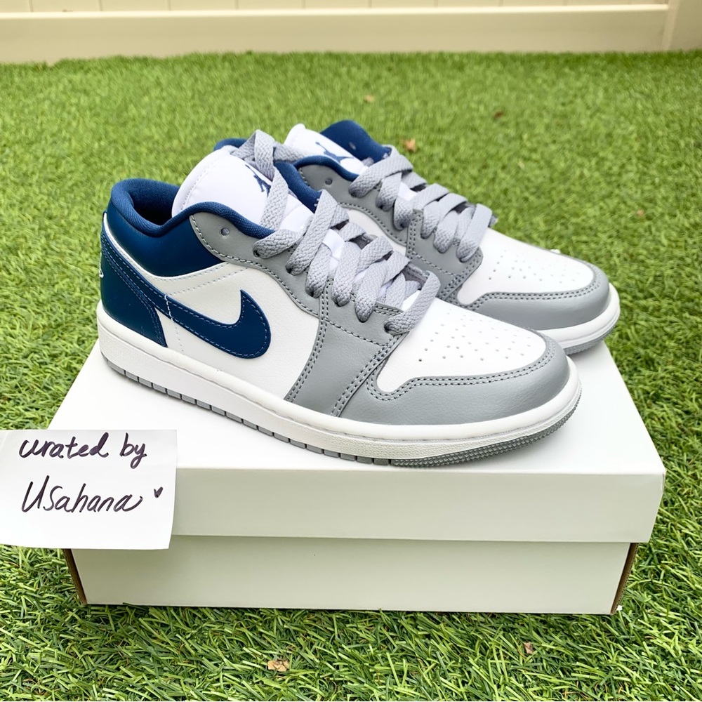 Nike Air Jordan 1 low retro grey blue shoes